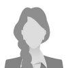 Person gray photo placeholder woman in costume on white background